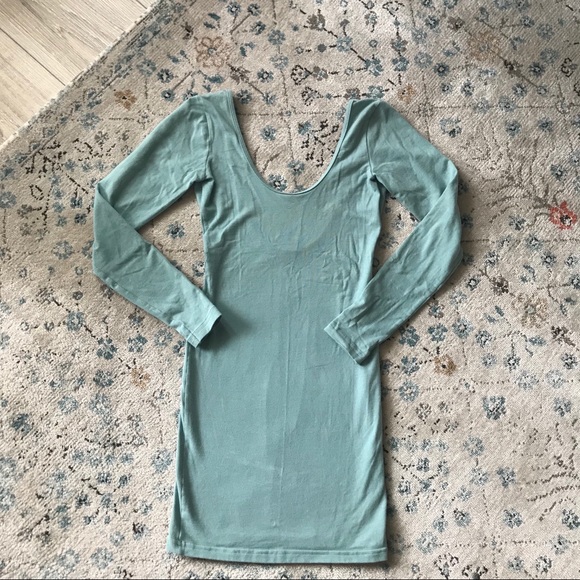 American Apparel Long Sleeve Mini Bodycon Dress. - Picture 3 of 4